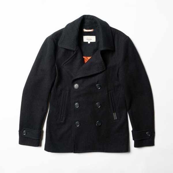 Men Superdry Coat Navy Wool 36 / S / 44