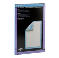 Medline OptiLock Non Adhesive Super Absorbent Dressing 8" x 12" ( 10/box)