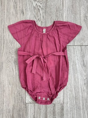 NWT Babe & Tess Flutter Sleeve One Piece Bodysuit Berry color - size 12 months