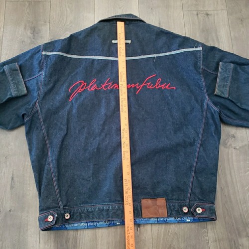 Vintage Y2K FUBU Platinum Fat Albert Denim Jean Jacket Size 2XL Junkyard Kids - Picture 16 of 19