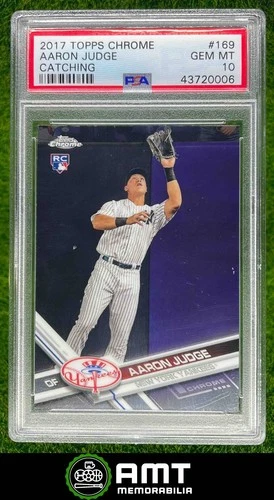 Aaron Judge RC PSA 10 2017 Topps Chrome Catching New York Yankees #169 0006