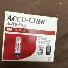 Accu-Chek Aviva Plus Diabetic Test Strips - 100 Pieces Exp 1:2027--SALE 65