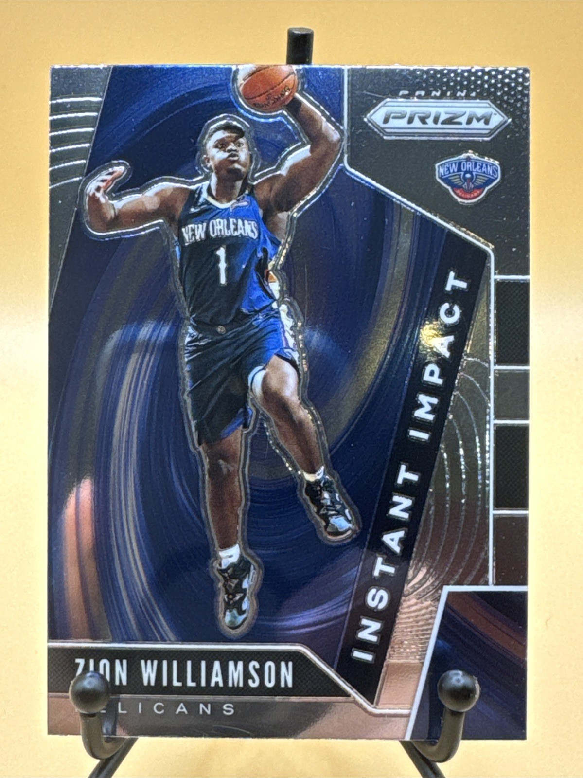 2019-20 Panini Prizm Instant Impact Zion Williamson #2 New Orleans Pelicans RC