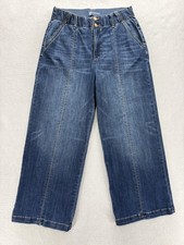 Democracy Ab Solution Wide Leg Jeans Womens 10P Blue Med Wash High Rise Stretch