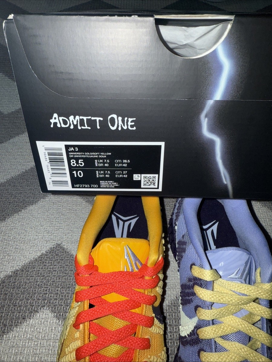 Nike Ja Morant 3 Channel 12 Blue/Yellow Mismatched Mens Sizes NEW