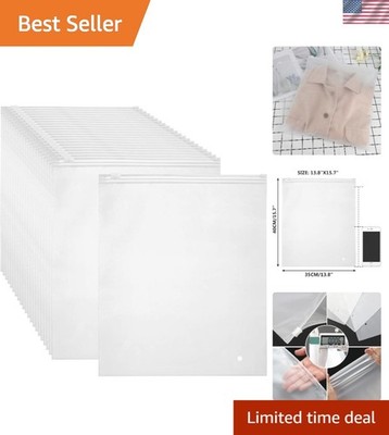 Ploy Frosted Zipper Bags for Clothes, 50pcs