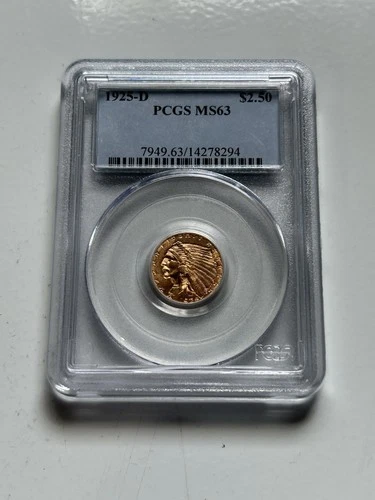 Photo of a 1925-D Indian Quarter Eagle from an eBay listing that sold on Jul 3, 2026