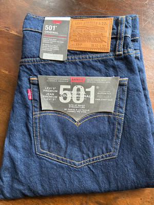 Levi's 501 Original Jeans für Herren - Blau, W32 L32 - Neu mit Etikett