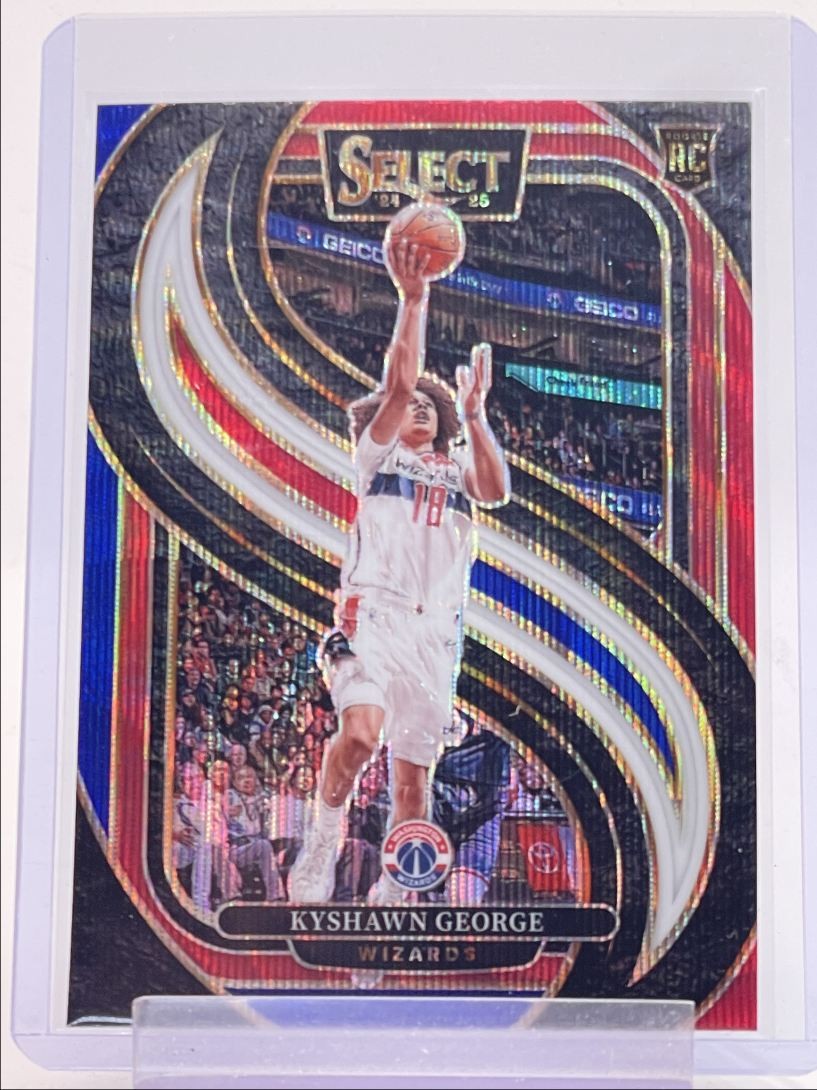 KYSHAWN GEORGE 2024-25 SELECT PREMIER LEVEL ROOKIE TRI-COLOR PRIZM RC Q5118