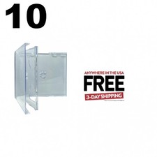10 STANDARD Clear Triple 3 Disc CD Jewel Case 1-3 DAYS