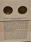 BU 1976 U.S. Bicentennial set, 23 karat gold stamp and two gold plated coins — photo 4