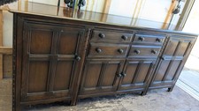 Ercol 215 cm long double sideboard 4 drawers 3 cupboards L20326B