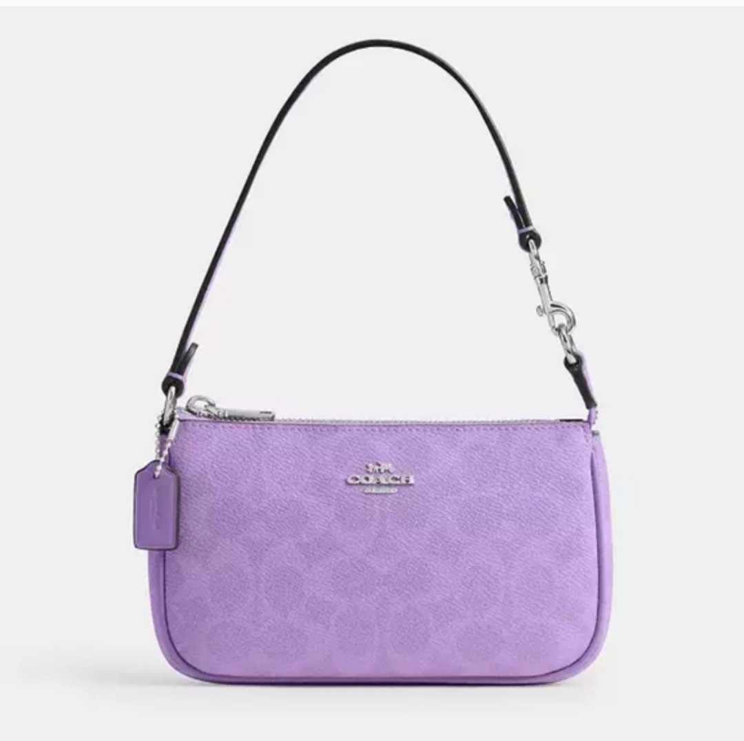 NWT Coach Purple Nolita 19 in Signature Canvas Style# CW426