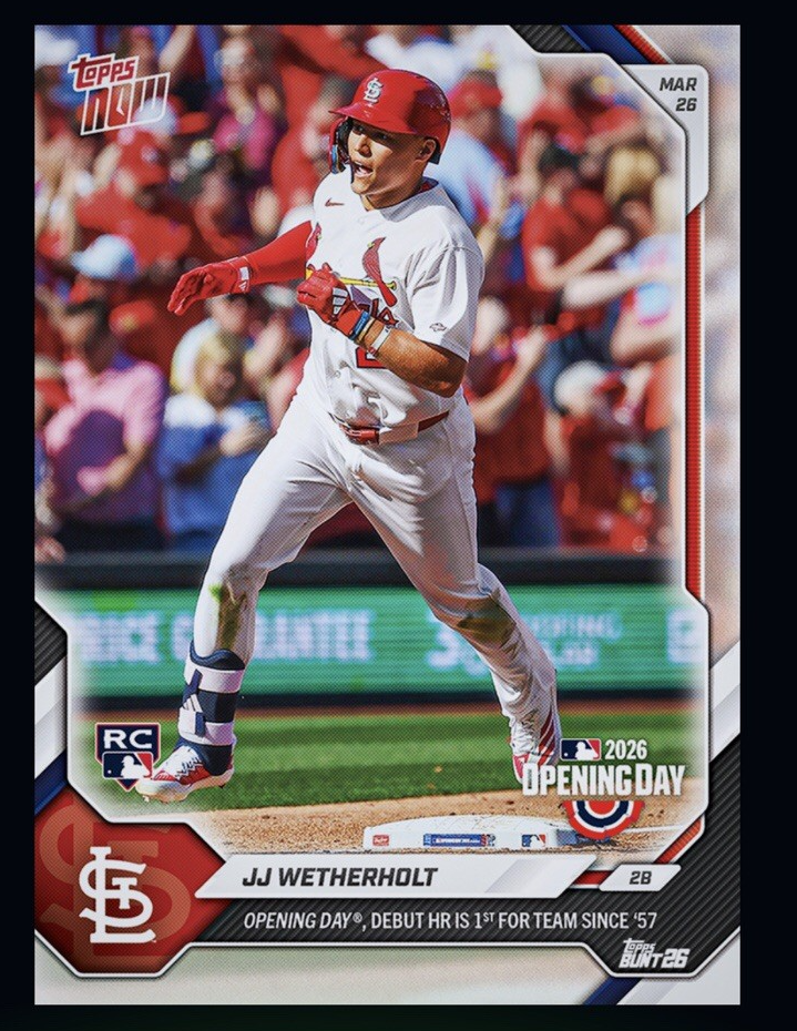 【レッドパラレル】トレイ・ターナー topps now ファーストナンバー HR 2026 TOPPS NOW-Opening Day Debut HR Rookie- JJ WETHERHOLT(Topps
