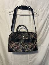 Vintage Jaguar Floral Tapestry Weekender Travel Luggage Bag Soft Shell Carry-on