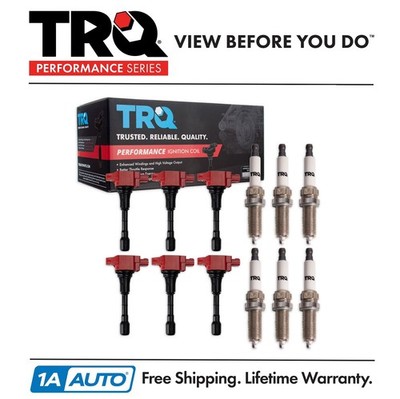 TRQ Performance Ignition Coils Spark Plugs Fits 2009-2012 INFINITI G37