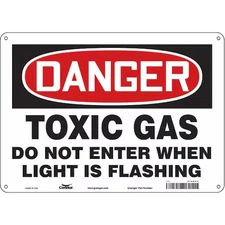 CONDOR 476D93 Chemical Sign, 10 in H, 14 in W, Horizontal Rectangle, English,