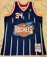Hakeem Olajuwon Houston Rockets 1996-97 Navy Authentic Player Jersey