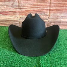 Men's Black 50X Felt Western Cowboy Taco Brim Hat Tejana Vaquera Sinaloa Negra