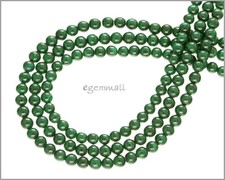 15.6" Natural Malachite Round Beads 4mm 73069