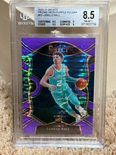 2020 Panini Select LAMELO BALL Neon Purple Pulsar Prizm BGS 8.5 Mint 1/5 #63