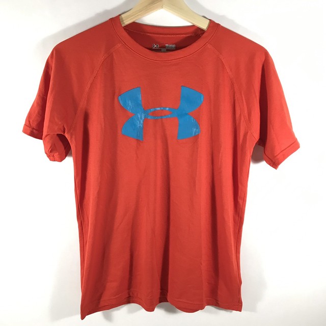 Under Armour Heatgear Youth Boy's YLG Loose TShirt Big Logo Graphic
