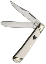 Rough Ryder Arctic Fox Trapper Pocket Knife Stainless Blades Micarta Handle