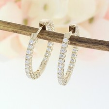 Wert 3790 € Brillant Creolen Ohrringe (1,00 carat) in 585 14 Karat Gelb Gold