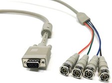 NEW L-COM CTL4CAD-1.5 VGA Breakout Cable, DB9 Male / 4 BNC Male, 1.5 ft