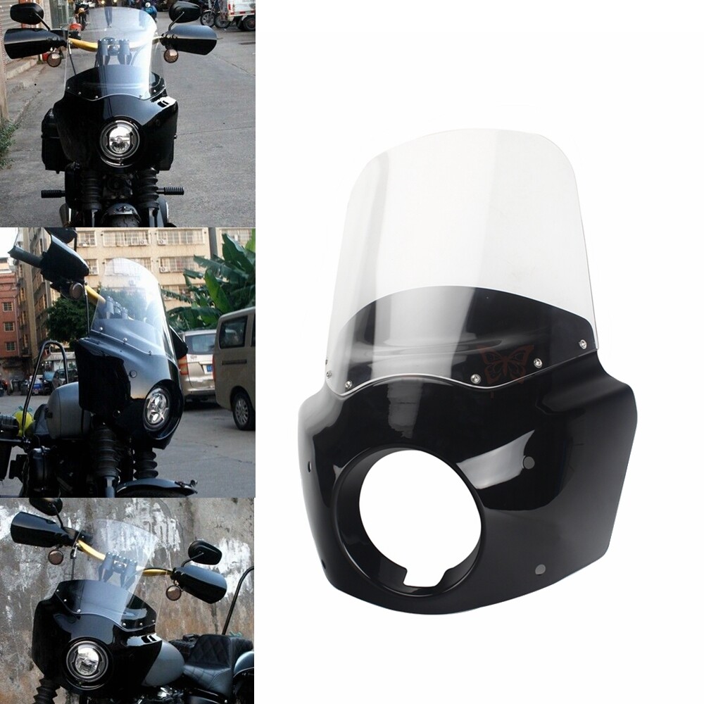 Front Fairing w/ 15"" Clear Windshield For Harley Softail Street Bob FXBB 2018-20