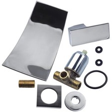 Wall Mount Bathroom Sink Faucet Waterfall Spout Tub Modern Chrome Mixer Tap