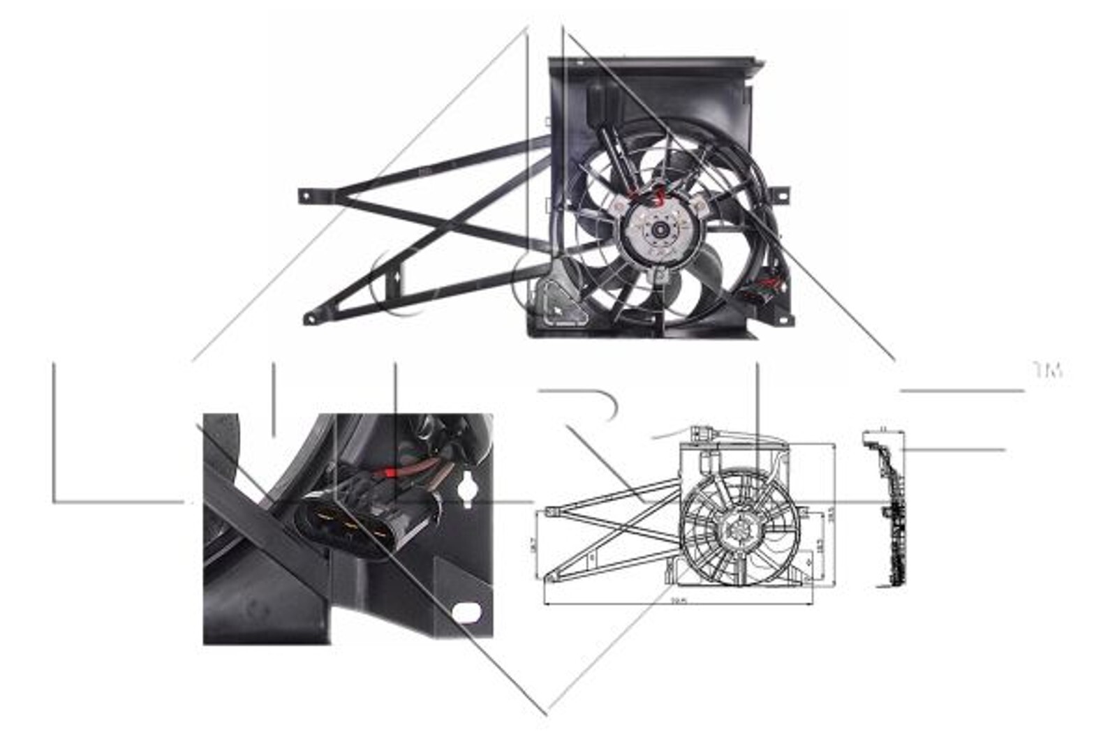 Ventilateur de radiateur Opel Vectra B de rechange pour moteur essence et diesel
