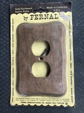 VTG FERNAL Solid Hardwood Outlet Plate Provincial Birch Wood Made in USA