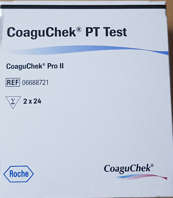 2x24 Teststreifen CoaguChek PT Test NEU&OVP MHD 2026-06-30 ### SOFORT-KAUF ###