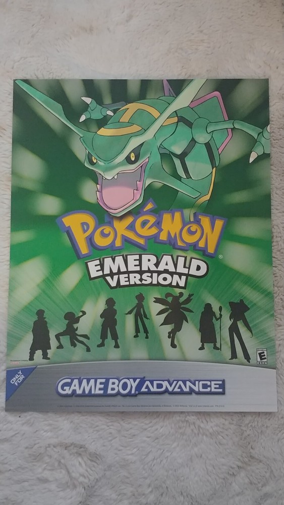 2005 Pokemon Emerald GBA Store Display Poster Authentic Gameboy Advance Pokémon