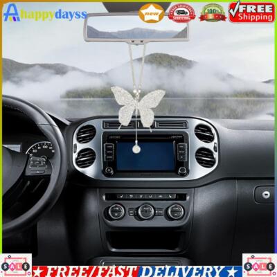 Bling Butterfly Diamond Cars Accessories Crystal Cars Rear View Mirror Charms