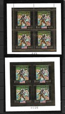 CAMBODIA Sc C30-31 NH PERF & IMPERF MINISHEETS of 1972 - SPACE APOLLO 16. RARE!