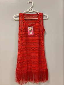 red cover up swimwear