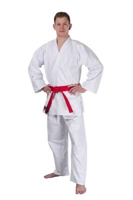 TEKKA BUDO Karateanzug Pro weiß 12 oz Karate Gi Set Kumite Anzug Segeltuch