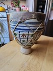 Hand Painted Double Drum Vintage Ceramic Glazed  Percussion Skin Tom-tom Drum — photo 4