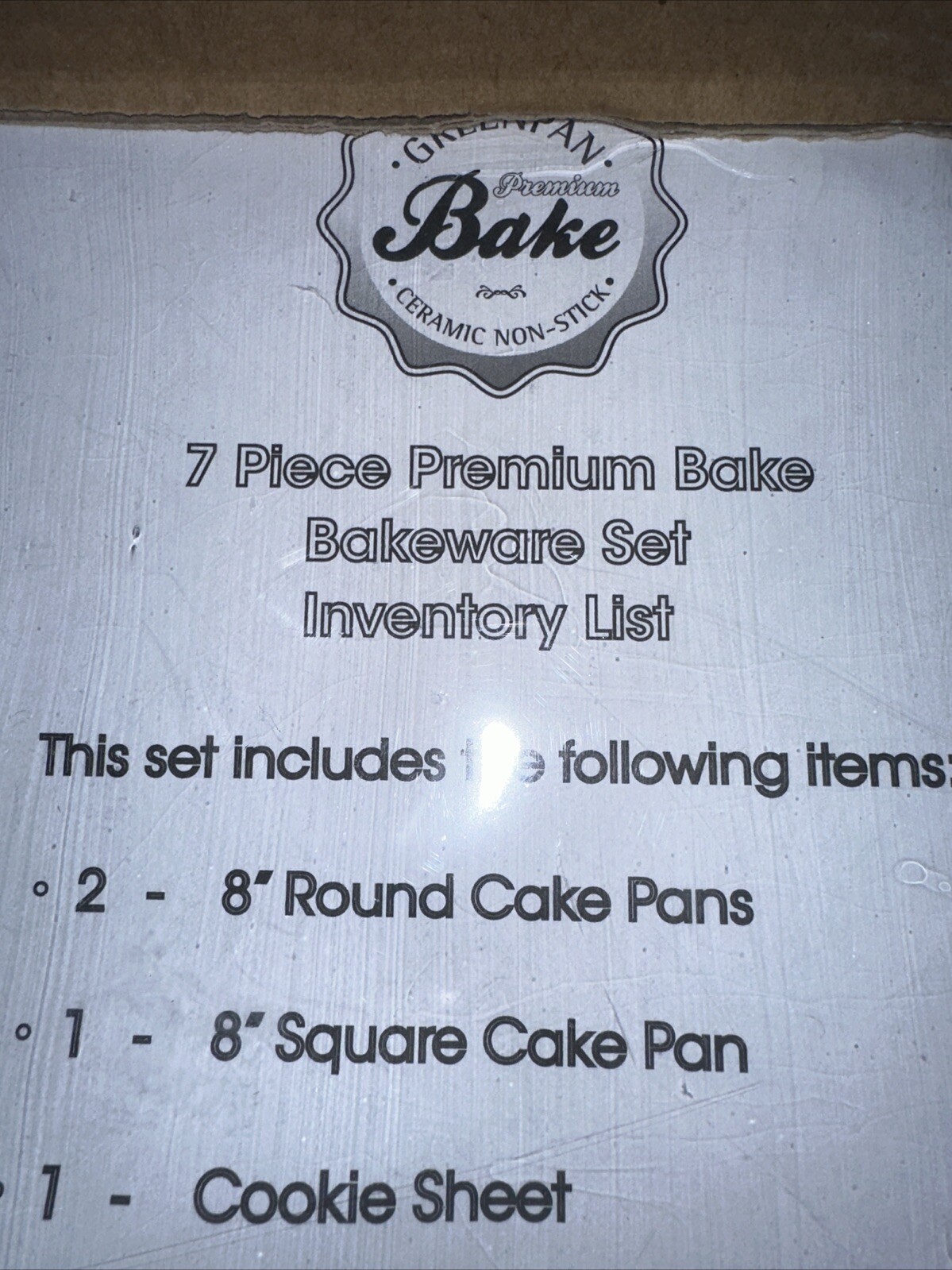 The Original Green Pan 7 Piece Bakeware Set￼ Brand New