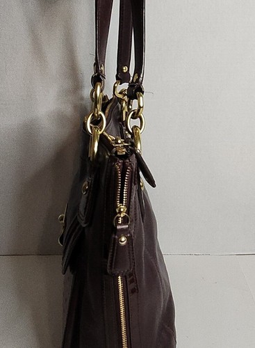 Vintage Coach Kristin Spectator N/S Tote Purple/Ostrich #18303 w/ Dust Bag - 第 7/19 張圖片