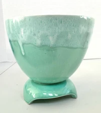 Vintage Ideal California Pottery Planter Hogan-Evers Flowers Oakland CA Drip Glz