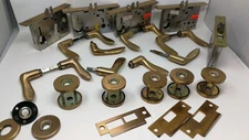 Russwin Mortise Brass Handles DOOR Lock Lot Architectural Salvage Cleveland Ohio
