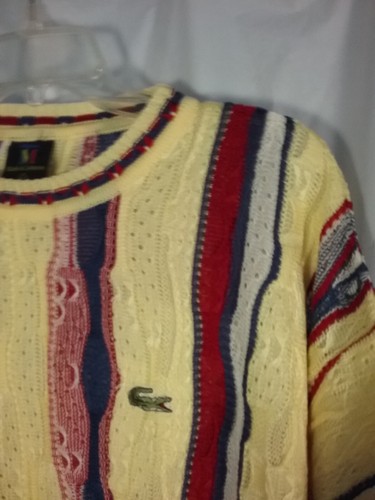 New Biggie 90s Coogi-style Sweater 3/4 sleeve SIZE L