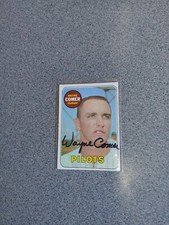 Wayne Comer Signed In Person 1969 Topps Pilots Rookie Card 
