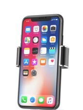 Silver  Black Universal Car Vent-Mount Phone Holder for Horizontal Vents