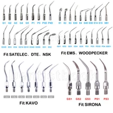 50 Types Dental Ultrasonic Scaler Tips Scaling Endo Perio G P E Fit for EMS/NSK