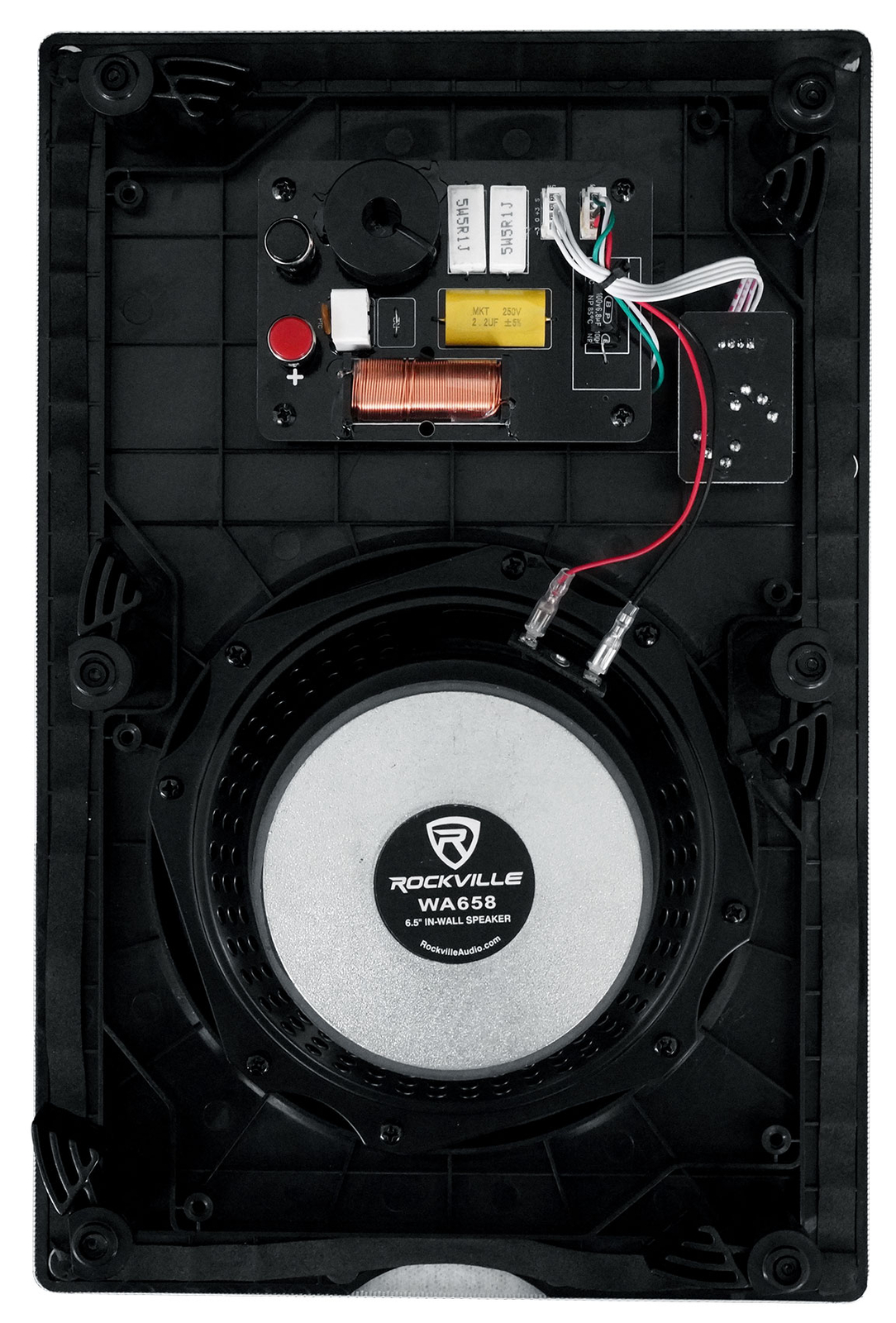 Rockville BLUAMP 150 Home Stereo Bluetooth Amp Receiver+2) 6.5" In-Wall Speakers
