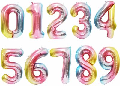 40 inch Large Number Balloon Foil Mylar Celebration Party Birthday Wedding Baby